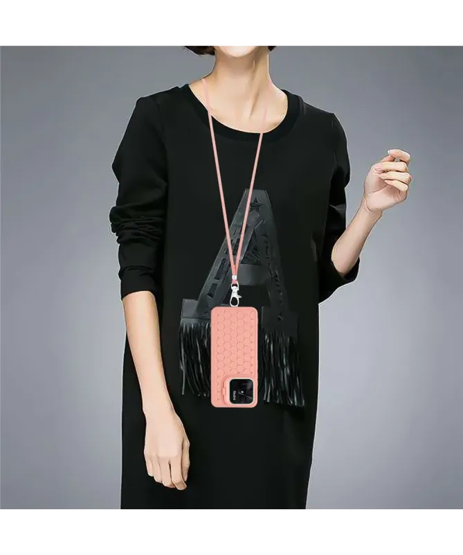 Coque Xiaomi Redmi 10C nid d'abeille avec cordon et support