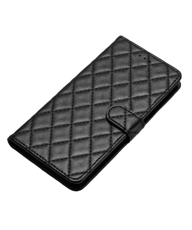 Housse Xiaomi Redmi 10C matelassée portefeuille avec lanière