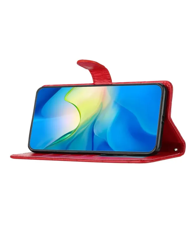 Housse Xiaomi Redmi 10C matelassée portefeuille avec lanière