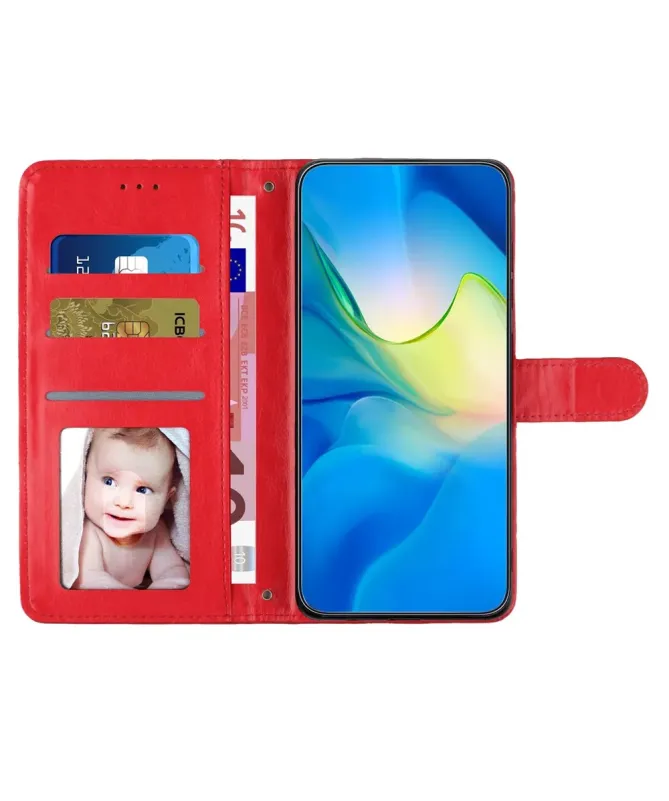 Housse Xiaomi Redmi 10C matelassée portefeuille avec lanière