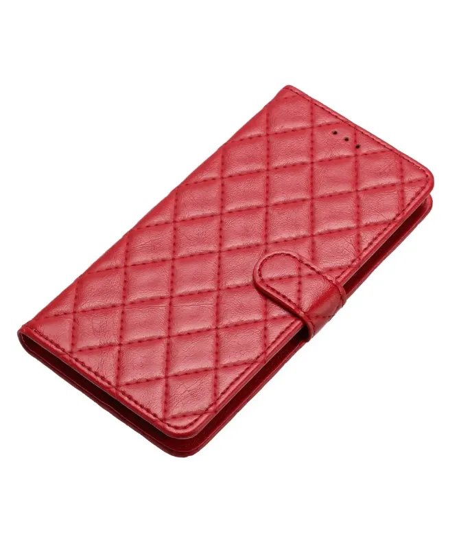 Housse Xiaomi Redmi 10C matelassée portefeuille avec lanière