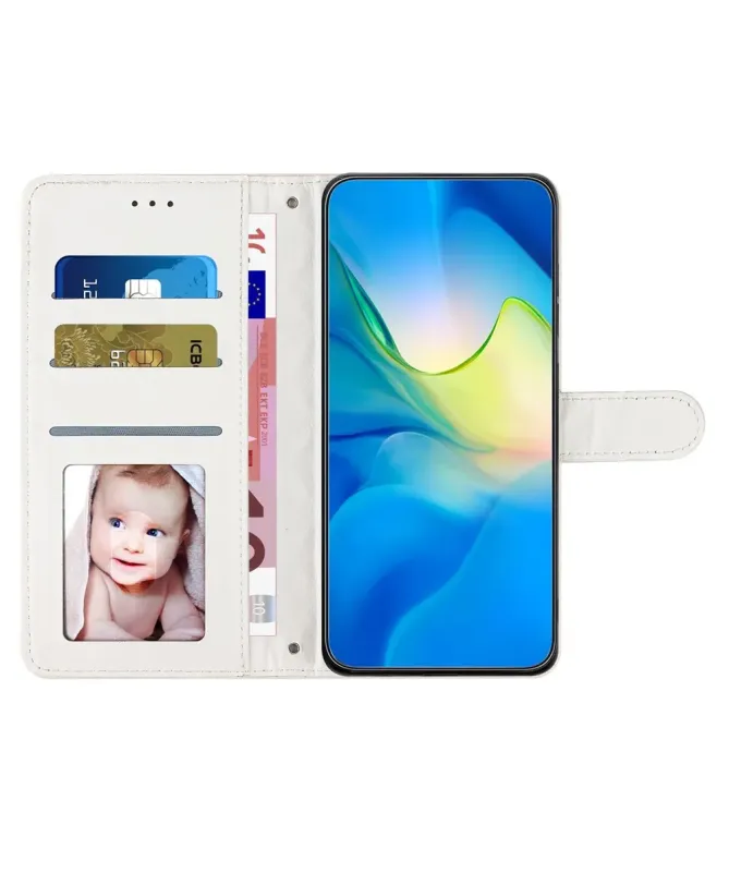 Housse Xiaomi Redmi 10C matelassée portefeuille avec lanière