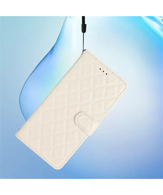 Housse Xiaomi Redmi 10C matelassée portefeuille avec lanière
