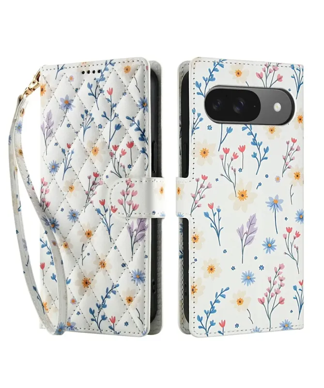 Housse Google Pixel 10 Pro / 10 / 9 Pro / 9 Matelassée Fleurs des Cham