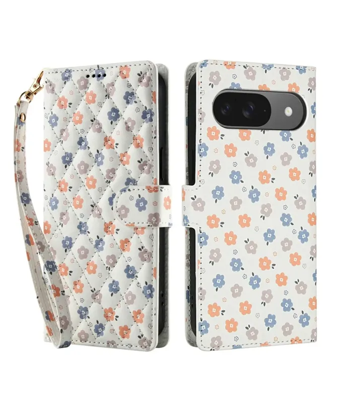 Housse Google Pixel 10 Pro / 10 / 9 Pro / 9 Matelassée et Petites Fleu