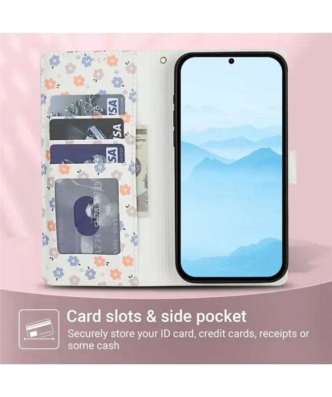 Housse Google Pixel 10 Pro / 10 / 9 Pro / 9 Matelassée et Petites Fleu