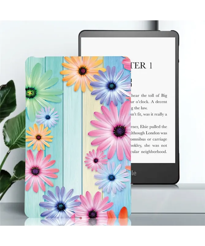 Coque Kindle Paperwhite (2024) Pâquerettes Colorées