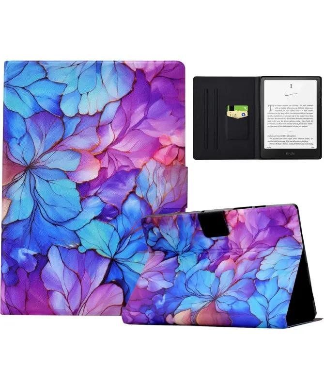 Étui Kindle Paperwhite (2024) Fleurs d'Aquarelle
