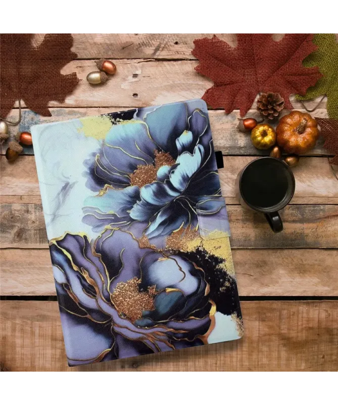 Étui Kindle Paperwhite (2024) Fleurs Dorées