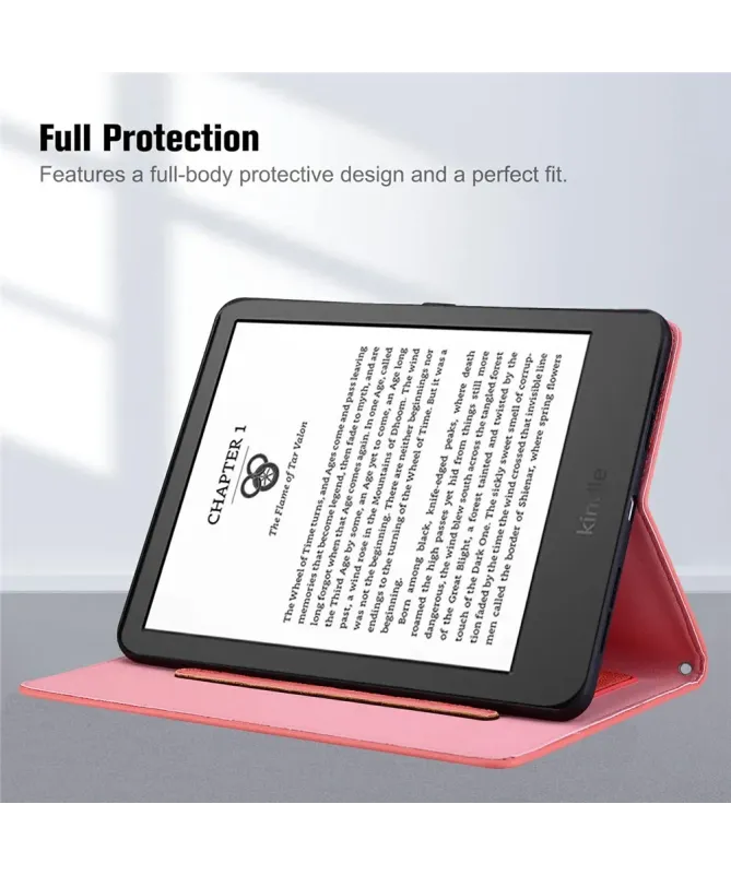 Étui Kindle Paperwhite (2024) Chat 3D et Support
