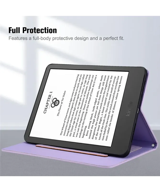 Étui Kindle Paperwhite (2024) Chat 3D et Support