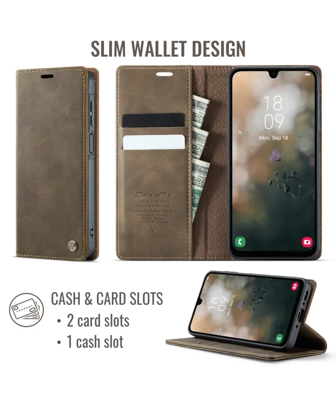 Housse Portefeuille Samsung Galaxy A17 5G Cuir Anti-RFID