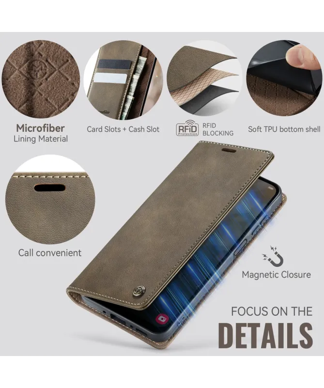 Housse Portefeuille Samsung Galaxy A17 5G Cuir Anti-RFID