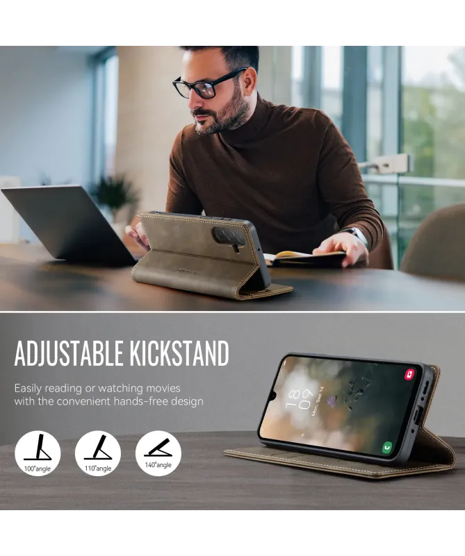 Housse Portefeuille Samsung Galaxy A17 5G Cuir Anti-RFID