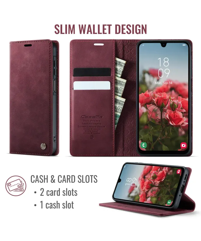 Housse Portefeuille Samsung Galaxy A17 5G Cuir Anti-RFID