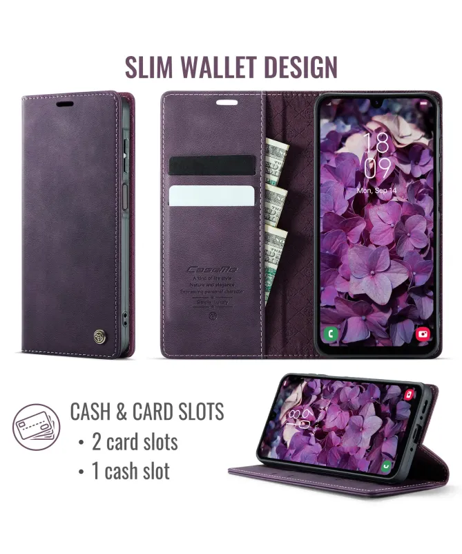 Housse Portefeuille Samsung Galaxy A17 5G Cuir Anti-RFID