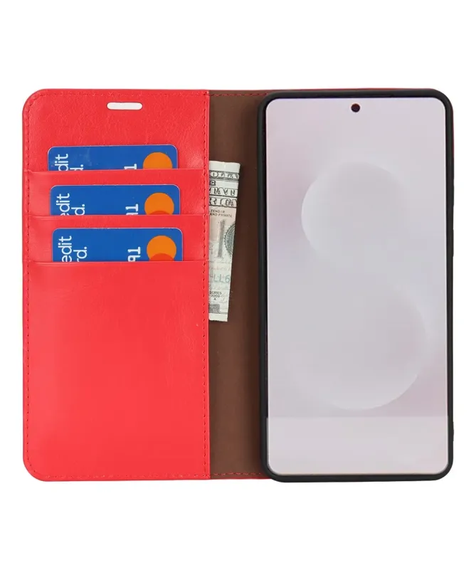 Housse Samsung Galaxy S25 Edge Cuir Porte Cartes Fonction Support