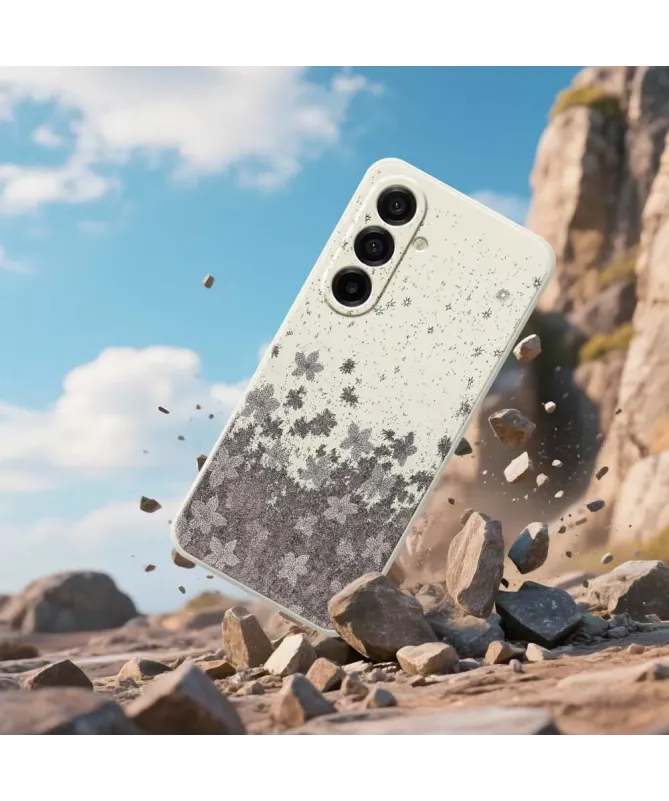 Coque Samsung Galaxy A17 5G Fleurs Poussière d'Étoiles