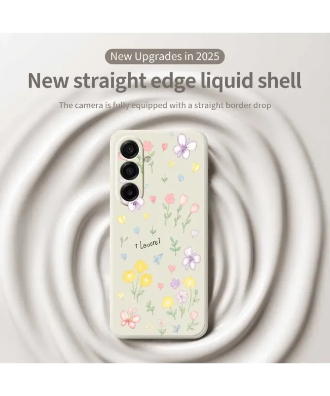 Coque Samsung Galaxy A17 5G Fleurs et Cœurs Style Aquarelle