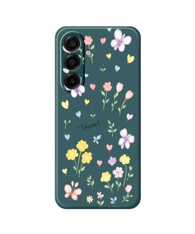 Coque Samsung Galaxy A17 5G Fleurs et Cœurs Style Aquarelle