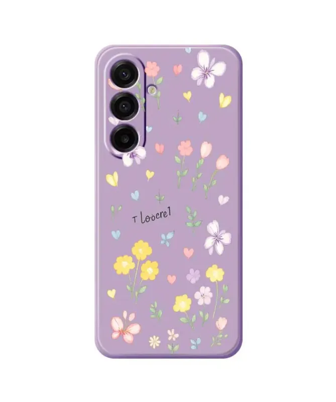 Coque Samsung Galaxy A17 5G Fleurs et Cœurs Style Aquarelle