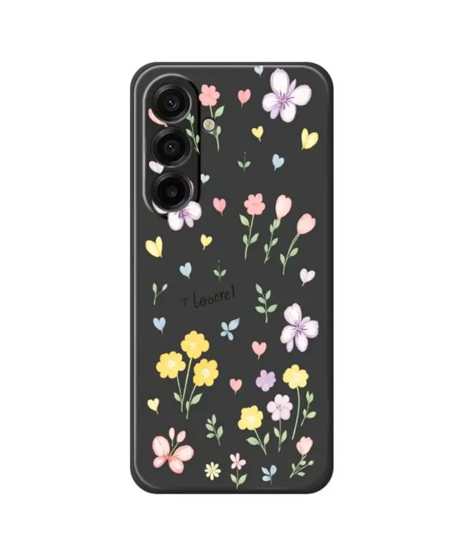Coque Samsung Galaxy A17 5G Fleurs et Cœurs Style Aquarelle