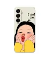 Coque Samsung A17 Fille Dessin Animé "I Don't Care"