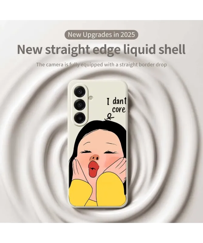 Coque Samsung A17 Fille Dessin Animé "I Don't Care"