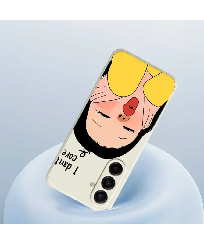 Coque Samsung A17 Fille Dessin Animé "I Don't Care"