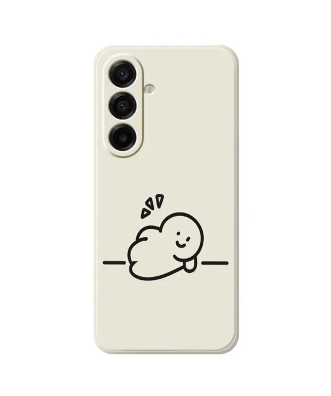 Coque Samsung Galaxy A17 5G "Petit Blob Heureux" Beige Clair