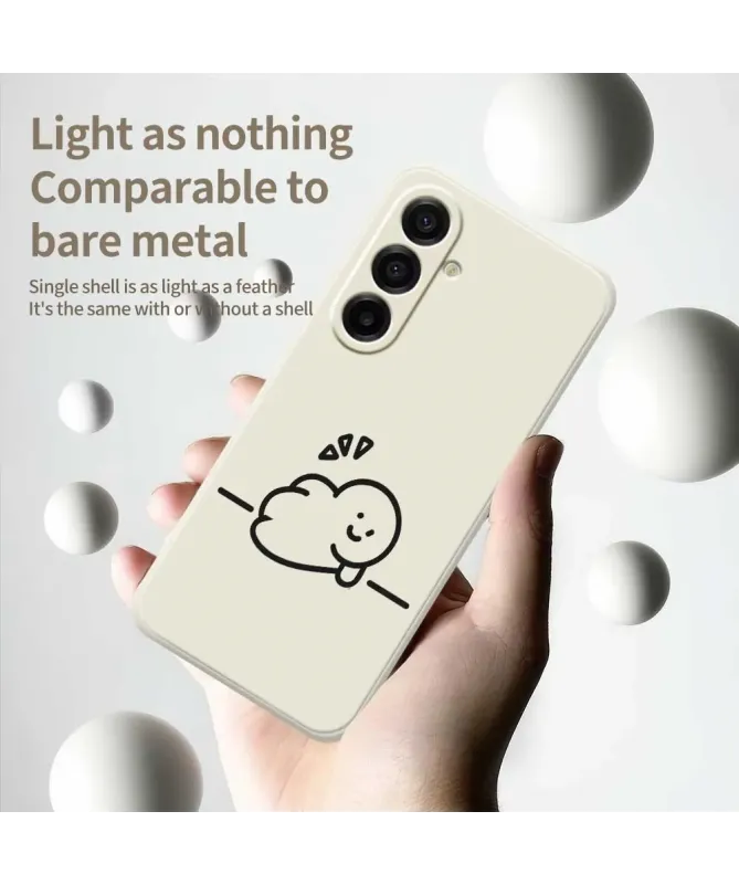 Coque Samsung Galaxy A17 5G "Petit Blob Heureux" Beige Clair - photo 4
