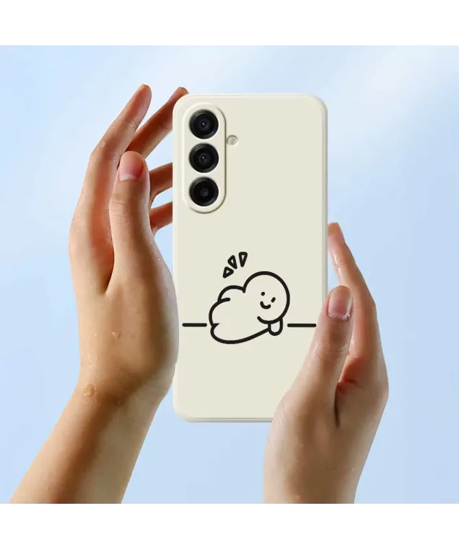 Coque Samsung Galaxy A17 5G "Petit Blob Heureux" Beige Clair - photo 6