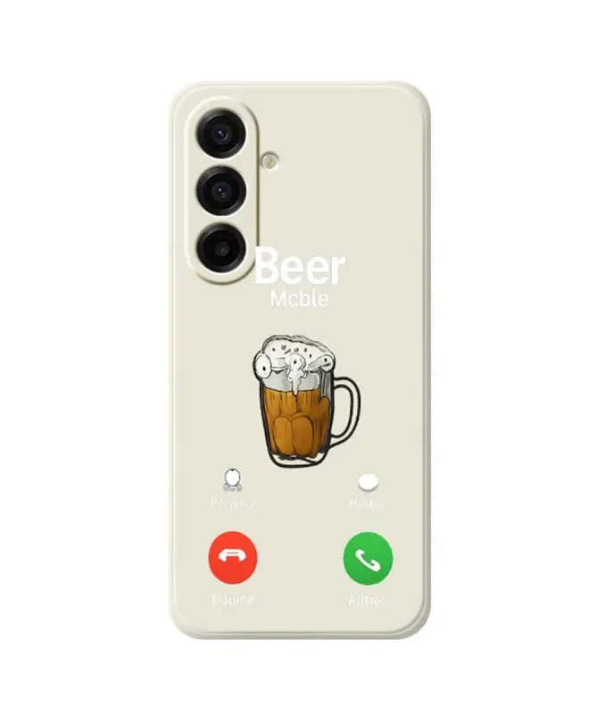 Coque Samsung Galaxy A17 5G "La Bière Appelle" Beige Clair