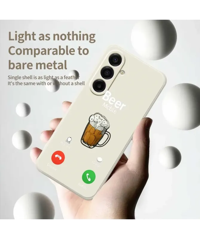 Coque Samsung Galaxy A17 5G "La Bière Appelle" Beige Clair - photo 4