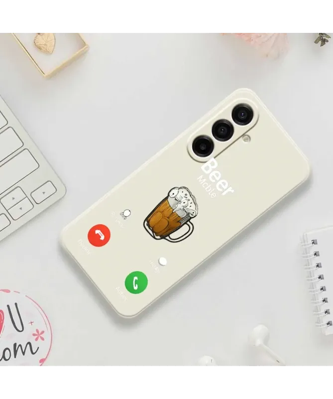 Coque Samsung Galaxy A17 5G "La Bière Appelle" Beige Clair - photo 7