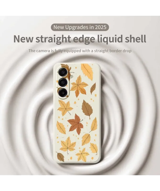 Coque Samsung Galaxy A17 5G Feuilles d'Automne Rétro Beige Clair - photo 3