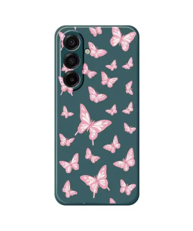 Coque Samsung Galaxy A17 5G Envolée de Papillons Roses