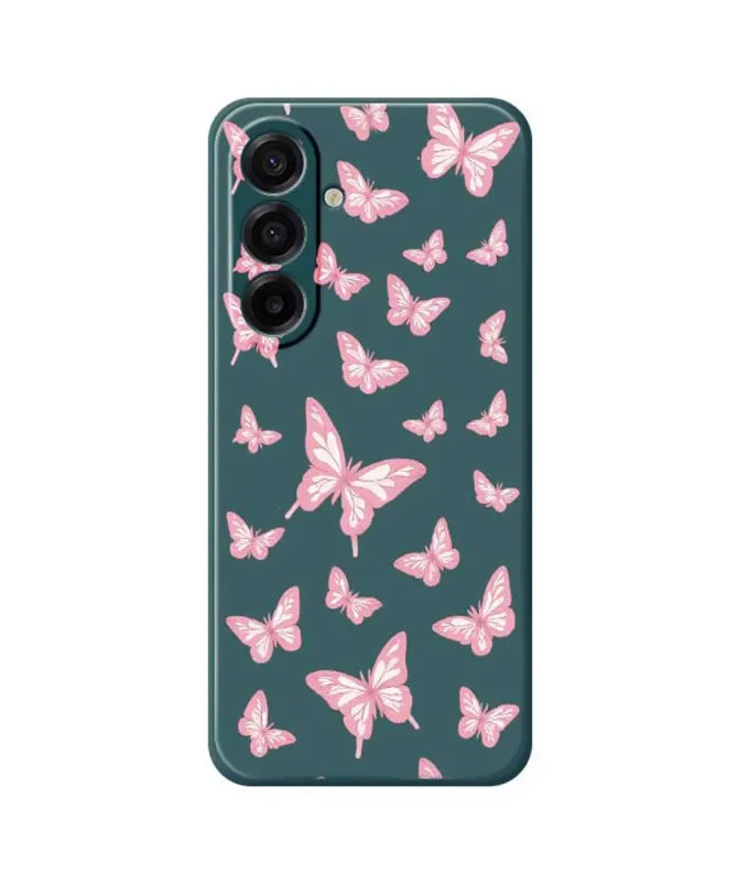 Coque Samsung Galaxy A17 5G Envolée de Papillons Roses