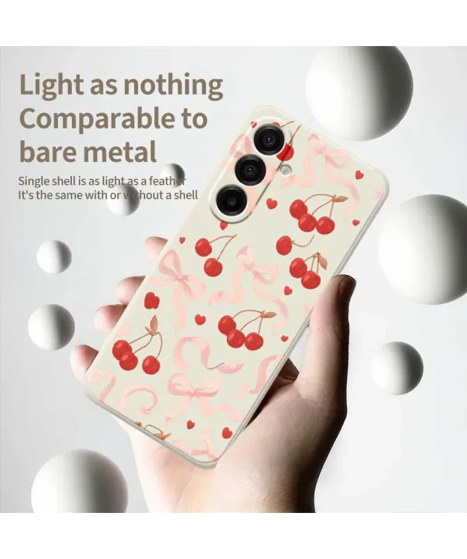 Coque Samsung Galaxy A17 5G Cerises et Rubans