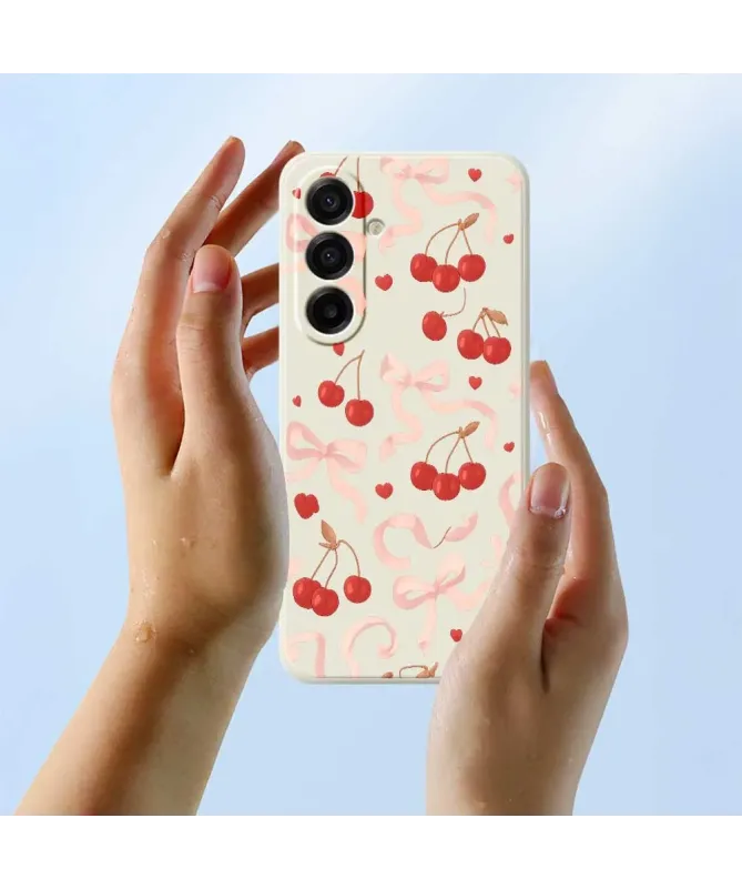 Coque Samsung Galaxy A17 5G Cerises et Rubans