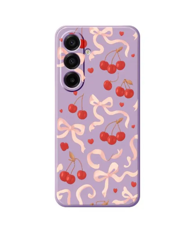 Coque Samsung Galaxy A17 5G Cerises et Rubans