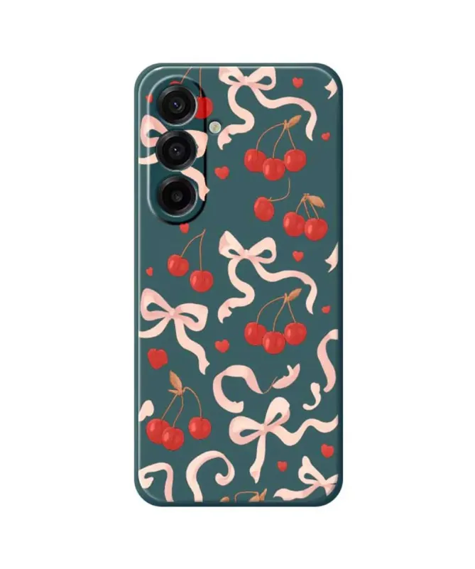 Coque Samsung Galaxy A17 5G Cerises et Rubans
