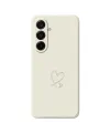 Coque Samsung Galaxy A17 5G Cœur Scintillant Beige Clair