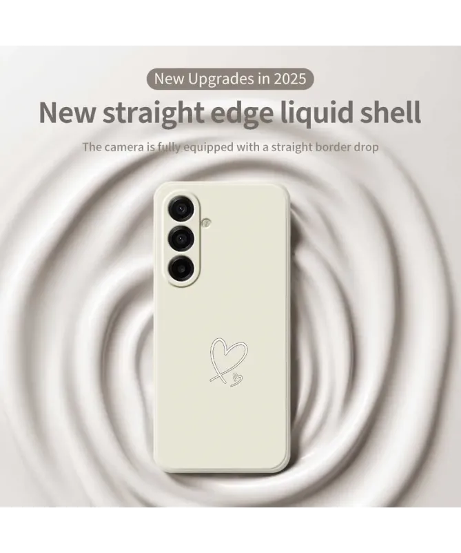 Coque Samsung Galaxy A17 5G Cœur Scintillant Beige Clair - photo 2