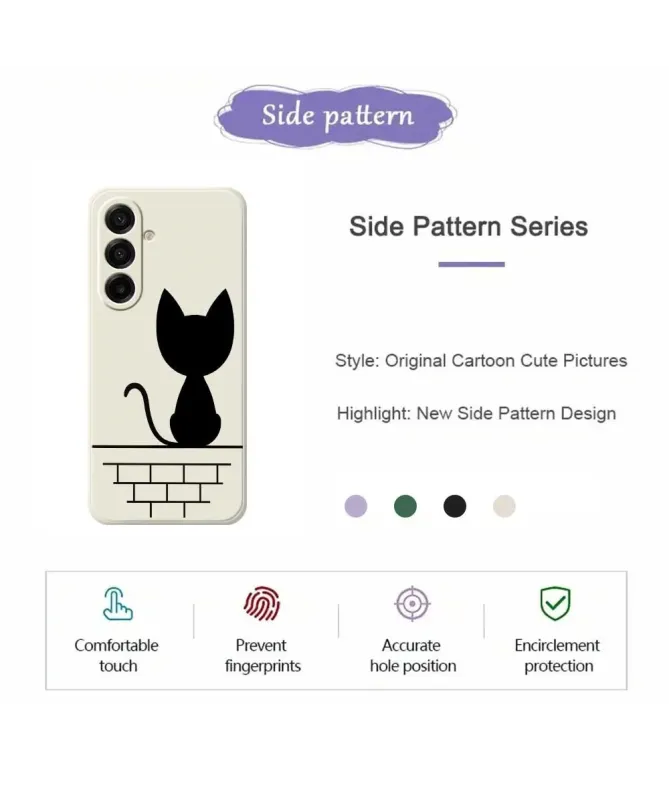 Coque Samsung Galaxy A17 5G Chat sur le Mur