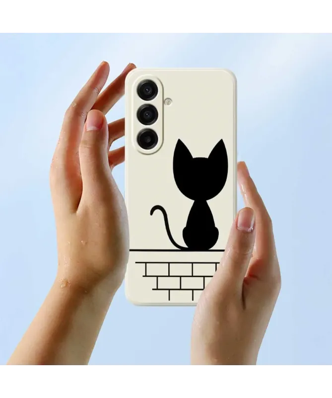 Coque Samsung Galaxy A17 5G Chat sur le Mur