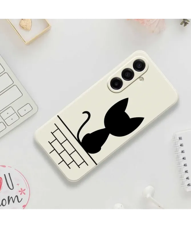 Coque Samsung Galaxy A17 5G Chat sur le Mur