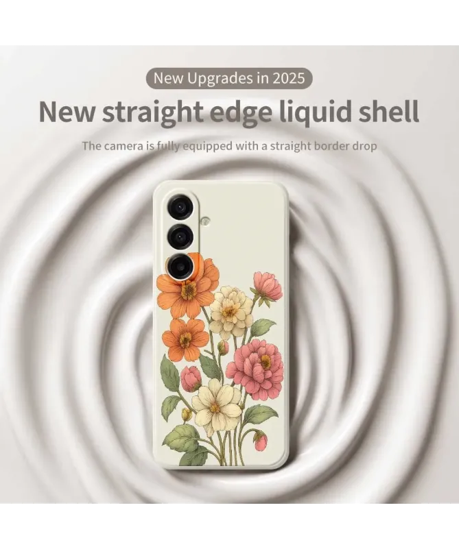 Coque Samsung Galaxy A17 5G Bouquet Vintage Beige Clair - photo 3