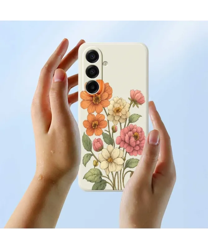 Coque Samsung Galaxy A17 5G Bouquet Vintage Beige Clair - photo 6