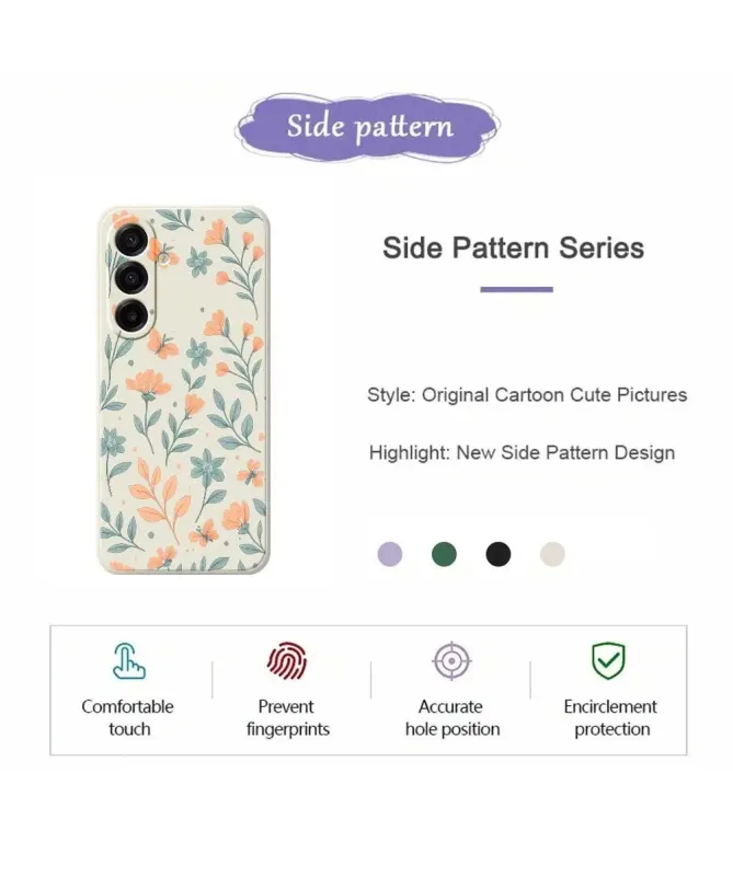 Coque Samsung Galaxy A17 5G Florale Pêche et Menthe